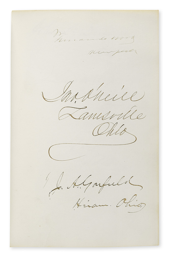 (CIVIL WAR--ALBUM.) Autograph album containing the signatures of approximately 200 members of the House of Representatives from the 38t